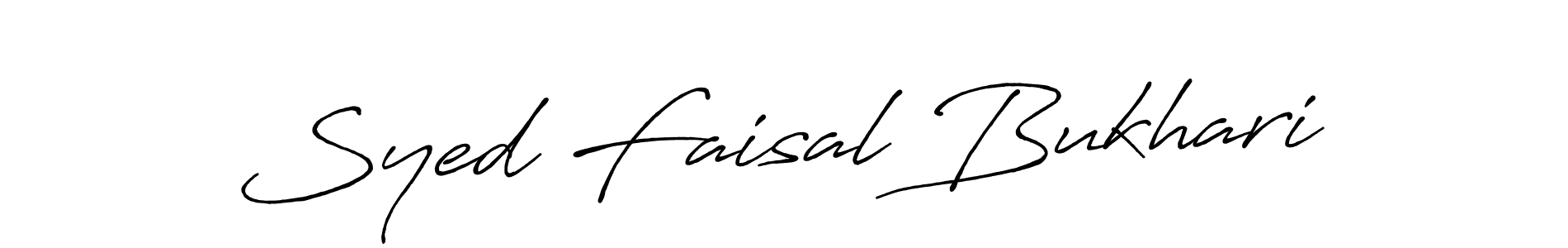 Make a beautiful signature design for name Syed Faisal Bukhari. With this signature (Antro_Vectra_Bolder) style, you can create a handwritten signature for free. Syed Faisal Bukhari signature style 7 images and pictures png