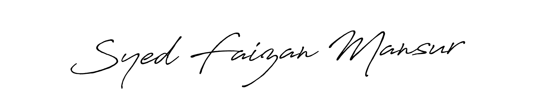 Make a short Syed Faizan Mansur signature style. Manage your documents anywhere anytime using Antro_Vectra_Bolder. Create and add eSignatures, submit forms, share and send files easily. Syed Faizan Mansur signature style 7 images and pictures png