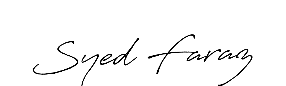 How to make Syed Faraz signature? Antro_Vectra_Bolder is a professional autograph style. Create handwritten signature for Syed Faraz name. Syed Faraz signature style 7 images and pictures png