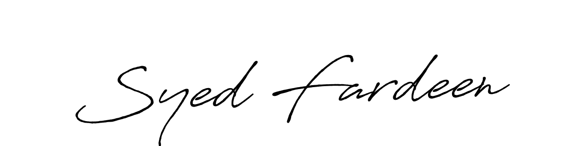 How to make Syed Fardeen name signature. Use Antro_Vectra_Bolder style for creating short signs online. This is the latest handwritten sign. Syed Fardeen signature style 7 images and pictures png