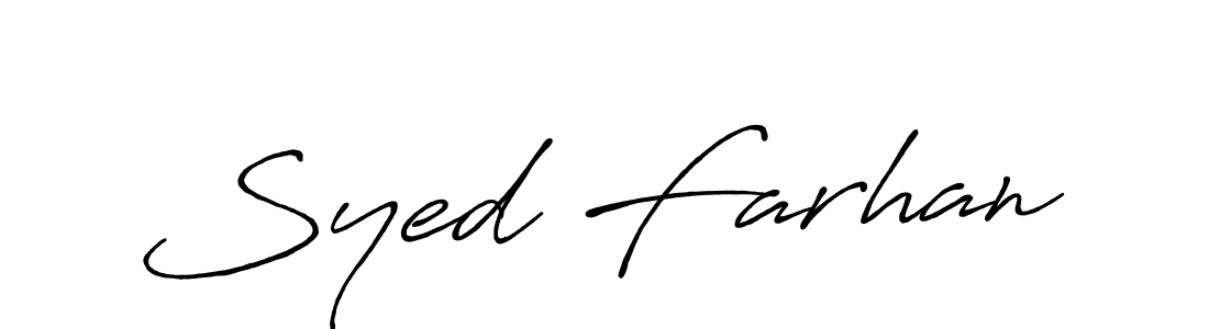 How to make Syed Farhan signature? Antro_Vectra_Bolder is a professional autograph style. Create handwritten signature for Syed Farhan name. Syed Farhan signature style 7 images and pictures png