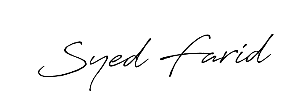 Make a beautiful signature design for name Syed Farid. Use this online signature maker to create a handwritten signature for free. Syed Farid signature style 7 images and pictures png