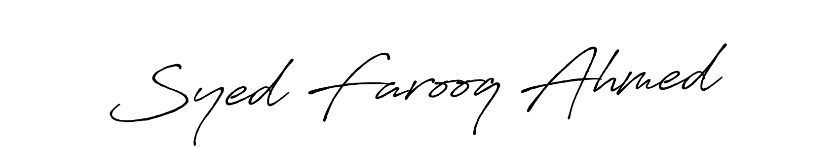 How to make Syed Farooq Ahmed signature? Antro_Vectra_Bolder is a professional autograph style. Create handwritten signature for Syed Farooq Ahmed name. Syed Farooq Ahmed signature style 7 images and pictures png