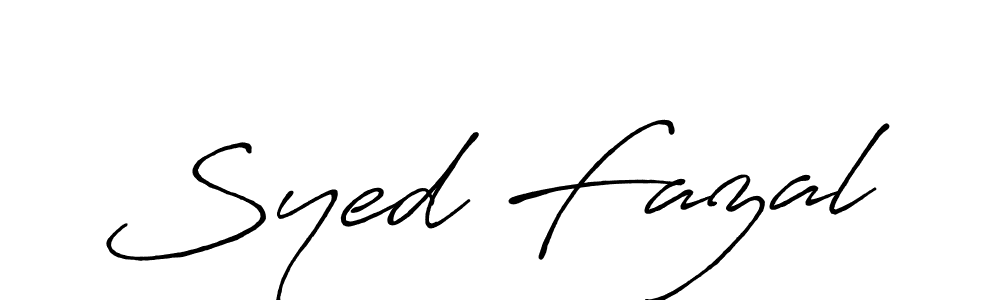 Create a beautiful signature design for name Syed Fazal. With this signature (Antro_Vectra_Bolder) fonts, you can make a handwritten signature for free. Syed Fazal signature style 7 images and pictures png