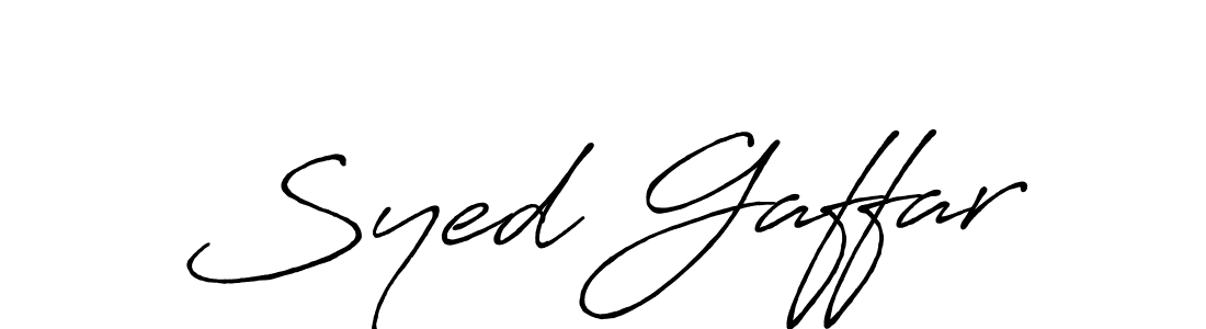 How to make Syed Gaffar name signature. Use Antro_Vectra_Bolder style for creating short signs online. This is the latest handwritten sign. Syed Gaffar signature style 7 images and pictures png