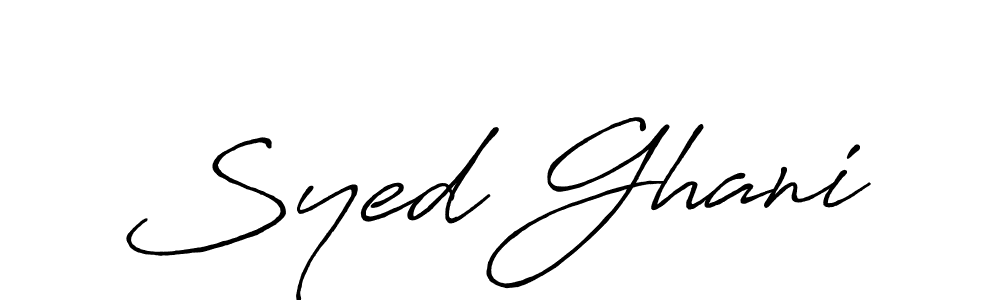 Make a beautiful signature design for name Syed Ghani. With this signature (Antro_Vectra_Bolder) style, you can create a handwritten signature for free. Syed Ghani signature style 7 images and pictures png