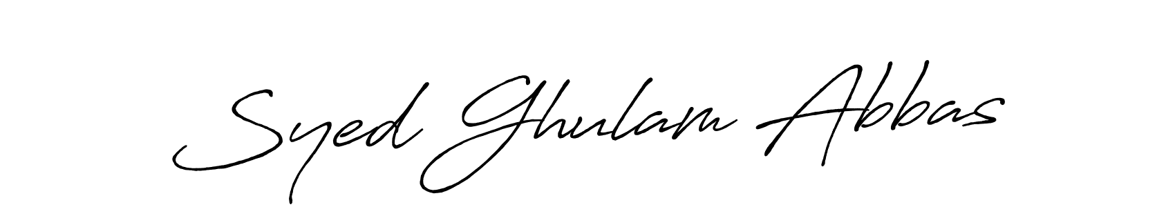 Antro_Vectra_Bolder is a professional signature style that is perfect for those who want to add a touch of class to their signature. It is also a great choice for those who want to make their signature more unique. Get Syed Ghulam Abbas name to fancy signature for free. Syed Ghulam Abbas signature style 7 images and pictures png