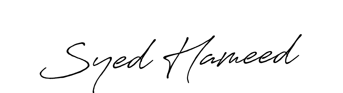 Make a beautiful signature design for name Syed Hameed. With this signature (Antro_Vectra_Bolder) style, you can create a handwritten signature for free. Syed Hameed signature style 7 images and pictures png