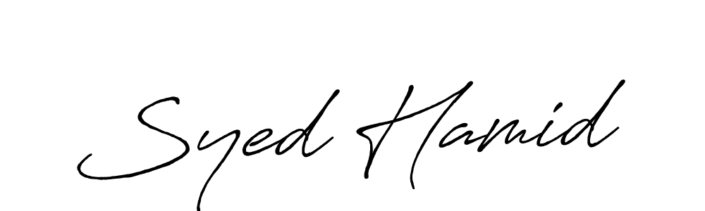 Also You can easily find your signature by using the search form. We will create Syed Hamid name handwritten signature images for you free of cost using Antro_Vectra_Bolder sign style. Syed Hamid signature style 7 images and pictures png