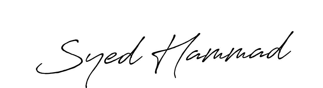 Make a short Syed Hammad signature style. Manage your documents anywhere anytime using Antro_Vectra_Bolder. Create and add eSignatures, submit forms, share and send files easily. Syed Hammad signature style 7 images and pictures png
