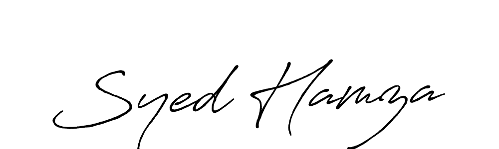 Make a beautiful signature design for name Syed Hamza. With this signature (Antro_Vectra_Bolder) style, you can create a handwritten signature for free. Syed Hamza signature style 7 images and pictures png