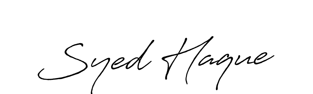 Create a beautiful signature design for name Syed Haque. With this signature (Antro_Vectra_Bolder) fonts, you can make a handwritten signature for free. Syed Haque signature style 7 images and pictures png