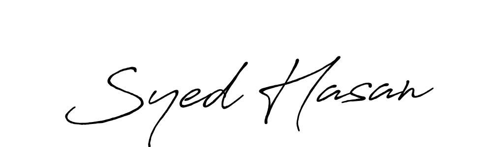 Design your own signature with our free online signature maker. With this signature software, you can create a handwritten (Antro_Vectra_Bolder) signature for name Syed Hasan. Syed Hasan signature style 7 images and pictures png