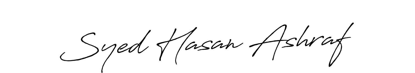 Syed Hasan Ashraf stylish signature style. Best Handwritten Sign (Antro_Vectra_Bolder) for my name. Handwritten Signature Collection Ideas for my name Syed Hasan Ashraf. Syed Hasan Ashraf signature style 7 images and pictures png