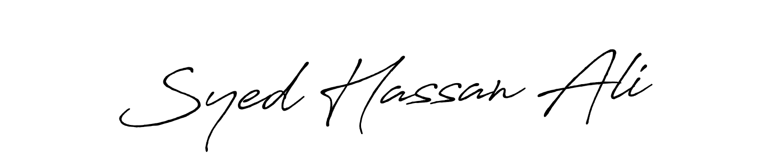 Design your own signature with our free online signature maker. With this signature software, you can create a handwritten (Antro_Vectra_Bolder) signature for name Syed Hassan Ali. Syed Hassan Ali signature style 7 images and pictures png