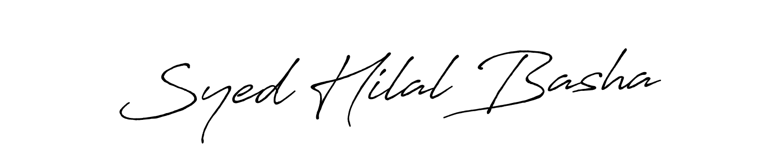 Use a signature maker to create a handwritten signature online. With this signature software, you can design (Antro_Vectra_Bolder) your own signature for name Syed Hilal Basha. Syed Hilal Basha signature style 7 images and pictures png