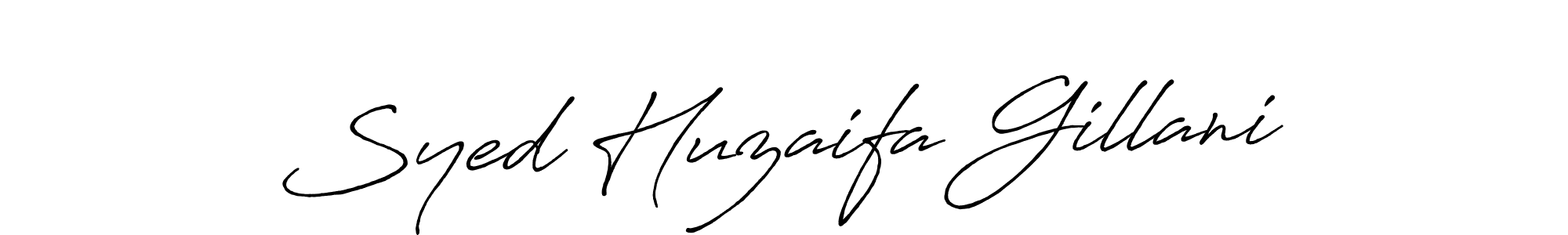 Make a beautiful signature design for name Syed Huzaifa Gillani. Use this online signature maker to create a handwritten signature for free. Syed Huzaifa Gillani signature style 7 images and pictures png