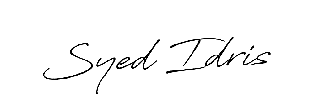 You should practise on your own different ways (Antro_Vectra_Bolder) to write your name (Syed Idris) in signature. don't let someone else do it for you. Syed Idris signature style 7 images and pictures png