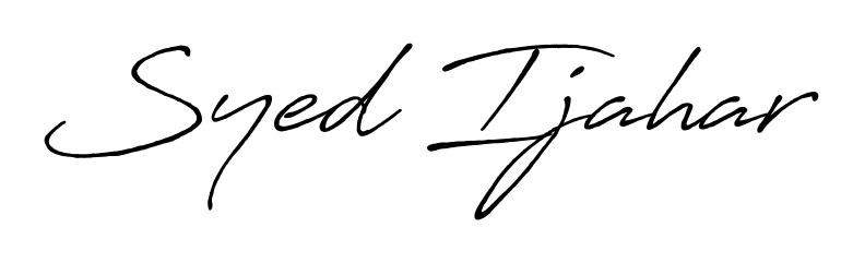 This is the best signature style for the Syed Ijahar name. Also you like these signature font (Antro_Vectra_Bolder). Mix name signature. Syed Ijahar signature style 7 images and pictures png