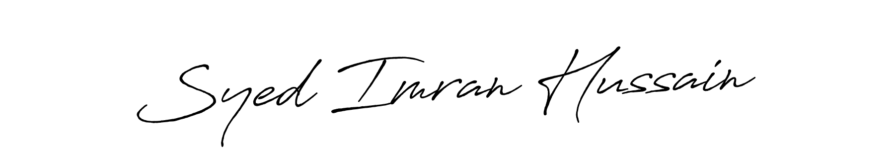 Use a signature maker to create a handwritten signature online. With this signature software, you can design (Antro_Vectra_Bolder) your own signature for name Syed Imran Hussain. Syed Imran Hussain signature style 7 images and pictures png