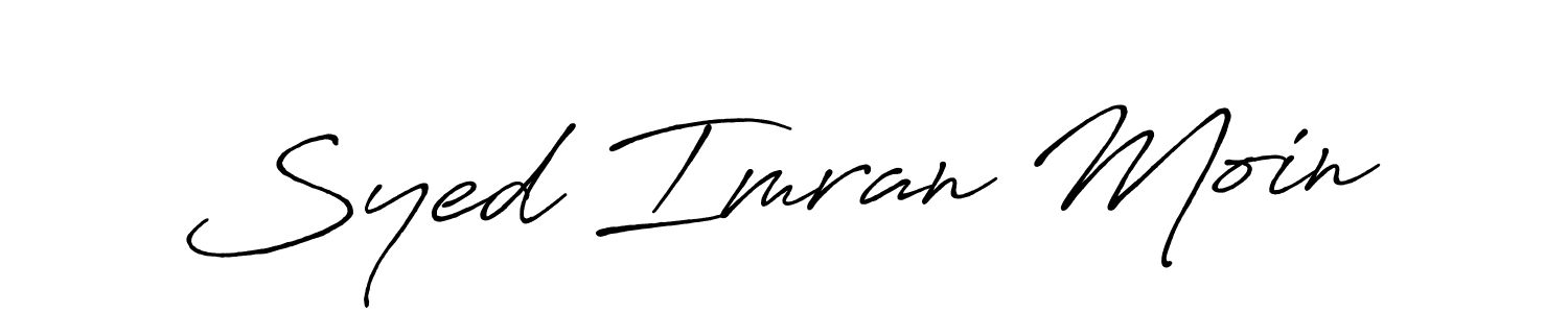 Create a beautiful signature design for name Syed Imran Moin. With this signature (Antro_Vectra_Bolder) fonts, you can make a handwritten signature for free. Syed Imran Moin signature style 7 images and pictures png