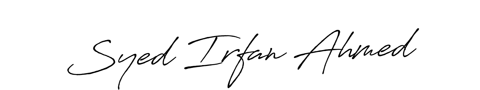 You should practise on your own different ways (Antro_Vectra_Bolder) to write your name (Syed Irfan Ahmed) in signature. don't let someone else do it for you. Syed Irfan Ahmed signature style 7 images and pictures png