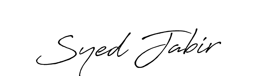 Design your own signature with our free online signature maker. With this signature software, you can create a handwritten (Antro_Vectra_Bolder) signature for name Syed Jabir. Syed Jabir signature style 7 images and pictures png