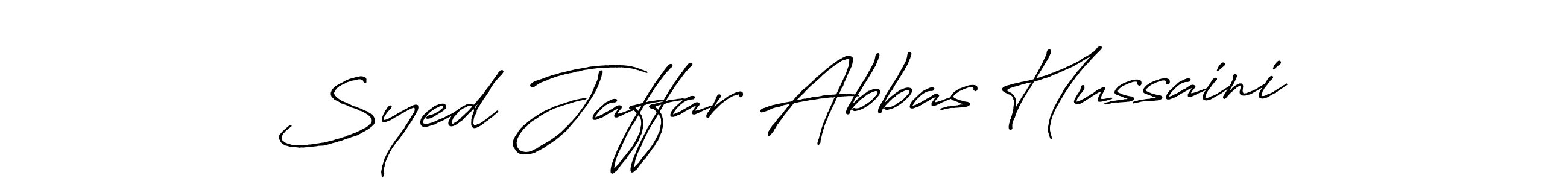 How to make Syed Jaffar Abbas Hussaini name signature. Use Antro_Vectra_Bolder style for creating short signs online. This is the latest handwritten sign. Syed Jaffar Abbas Hussaini signature style 7 images and pictures png