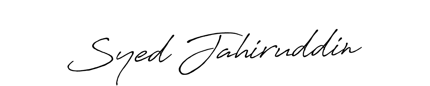 How to make Syed Jahiruddin name signature. Use Antro_Vectra_Bolder style for creating short signs online. This is the latest handwritten sign. Syed Jahiruddin signature style 7 images and pictures png