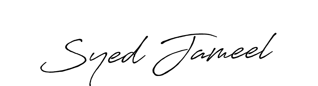 Use a signature maker to create a handwritten signature online. With this signature software, you can design (Antro_Vectra_Bolder) your own signature for name Syed Jameel. Syed Jameel signature style 7 images and pictures png