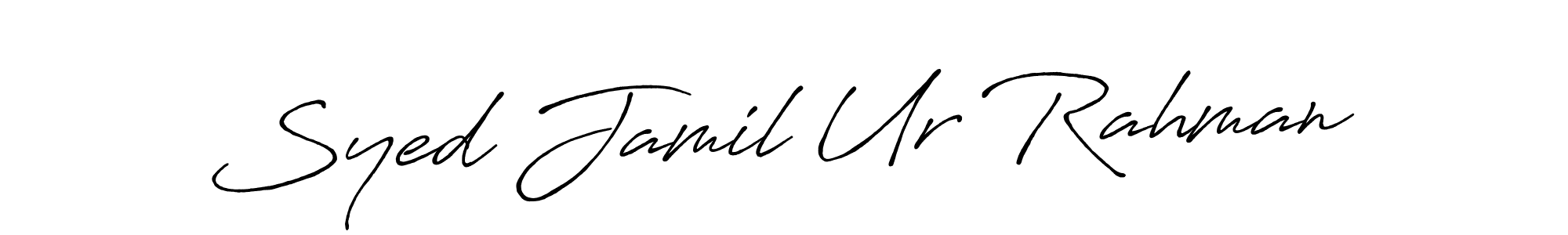 Make a beautiful signature design for name Syed Jamil Ur Rahman. With this signature (Antro_Vectra_Bolder) style, you can create a handwritten signature for free. Syed Jamil Ur Rahman signature style 7 images and pictures png