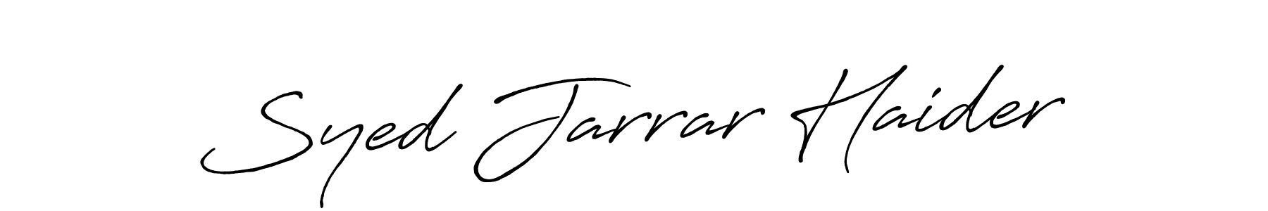 The best way (Antro_Vectra_Bolder) to make a short signature is to pick only two or three words in your name. The name Syed Jarrar Haider include a total of six letters. For converting this name. Syed Jarrar Haider signature style 7 images and pictures png