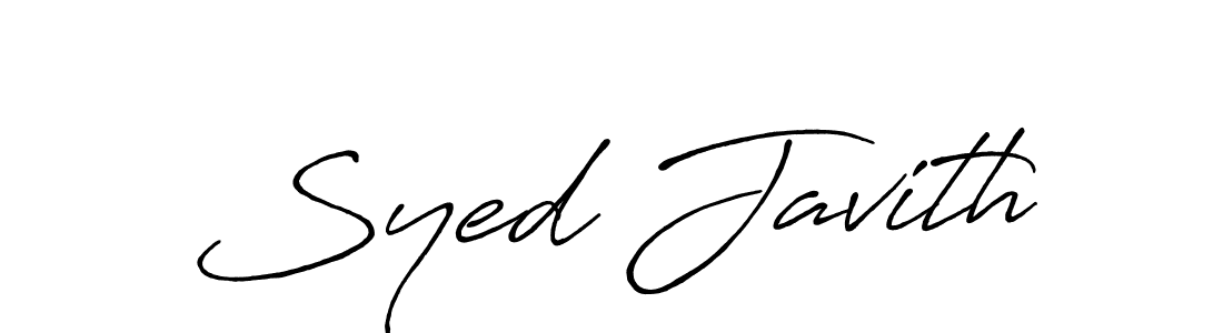 Use a signature maker to create a handwritten signature online. With this signature software, you can design (Antro_Vectra_Bolder) your own signature for name Syed Javith. Syed Javith signature style 7 images and pictures png