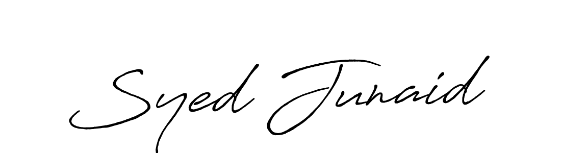 Also You can easily find your signature by using the search form. We will create Syed Junaid name handwritten signature images for you free of cost using Antro_Vectra_Bolder sign style. Syed Junaid signature style 7 images and pictures png