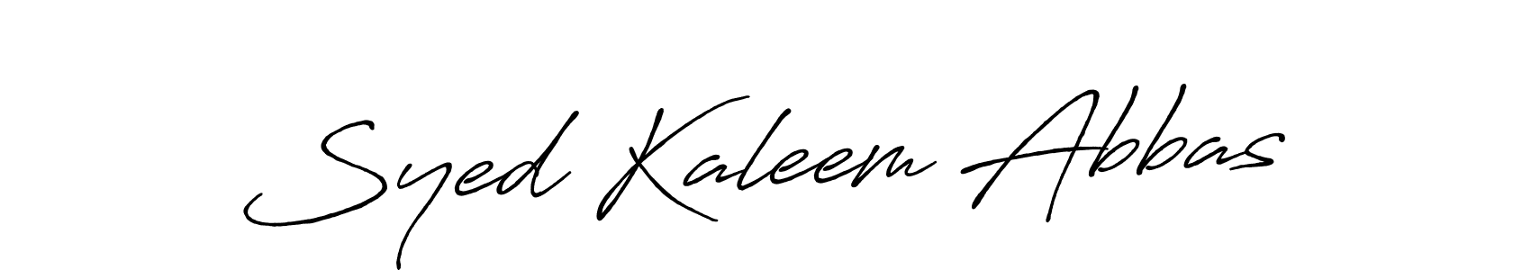 Make a beautiful signature design for name Syed Kaleem Abbas. With this signature (Antro_Vectra_Bolder) style, you can create a handwritten signature for free. Syed Kaleem Abbas signature style 7 images and pictures png