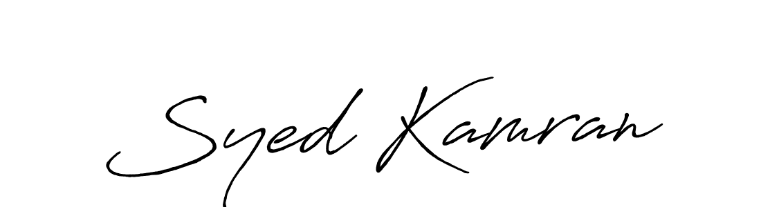 Similarly Antro_Vectra_Bolder is the best handwritten signature design. Signature creator online .You can use it as an online autograph creator for name Syed Kamran. Syed Kamran signature style 7 images and pictures png