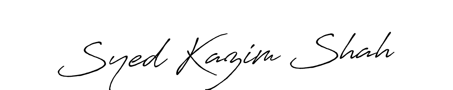 The best way (Antro_Vectra_Bolder) to make a short signature is to pick only two or three words in your name. The name Syed Kazim Shah include a total of six letters. For converting this name. Syed Kazim Shah signature style 7 images and pictures png