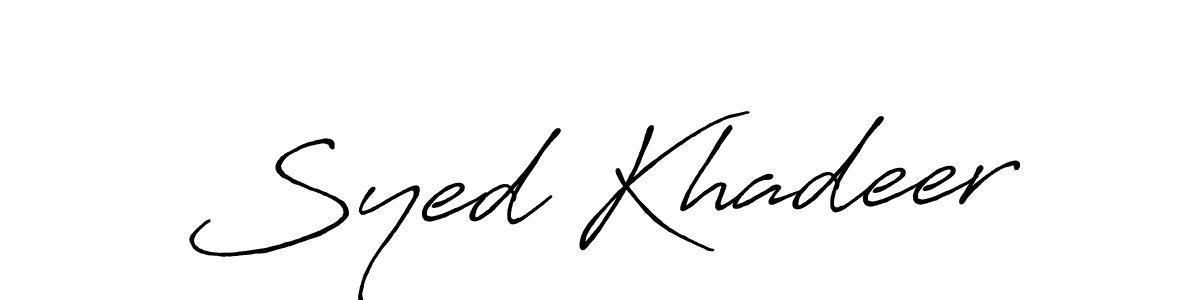 How to Draw Syed Khadeer signature style? Antro_Vectra_Bolder is a latest design signature styles for name Syed Khadeer. Syed Khadeer signature style 7 images and pictures png