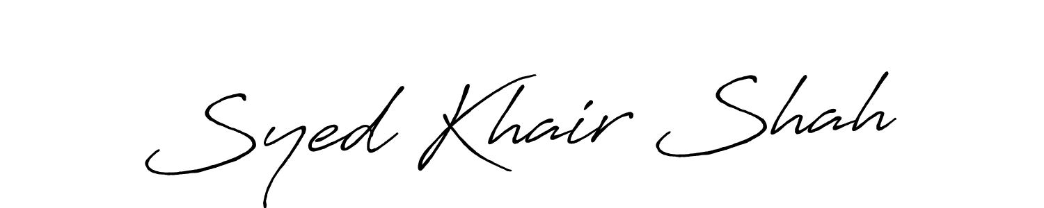 Syed Khair Shah stylish signature style. Best Handwritten Sign (Antro_Vectra_Bolder) for my name. Handwritten Signature Collection Ideas for my name Syed Khair Shah. Syed Khair Shah signature style 7 images and pictures png