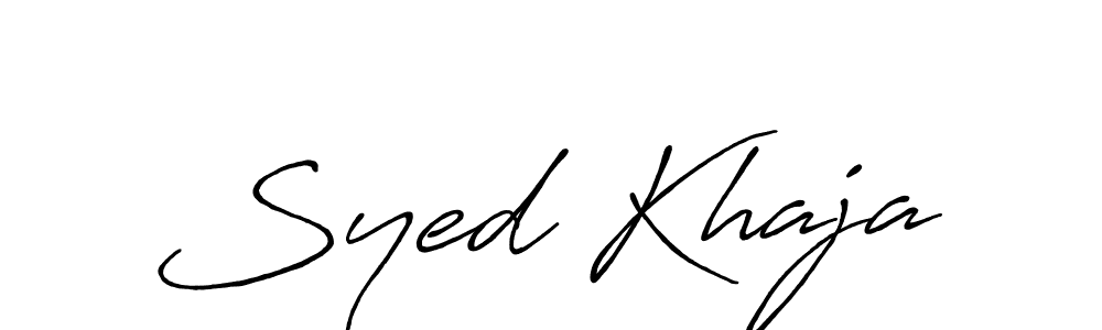 Use a signature maker to create a handwritten signature online. With this signature software, you can design (Antro_Vectra_Bolder) your own signature for name Syed Khaja. Syed Khaja signature style 7 images and pictures png