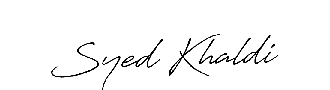 Similarly Antro_Vectra_Bolder is the best handwritten signature design. Signature creator online .You can use it as an online autograph creator for name Syed Khaldi. Syed Khaldi signature style 7 images and pictures png