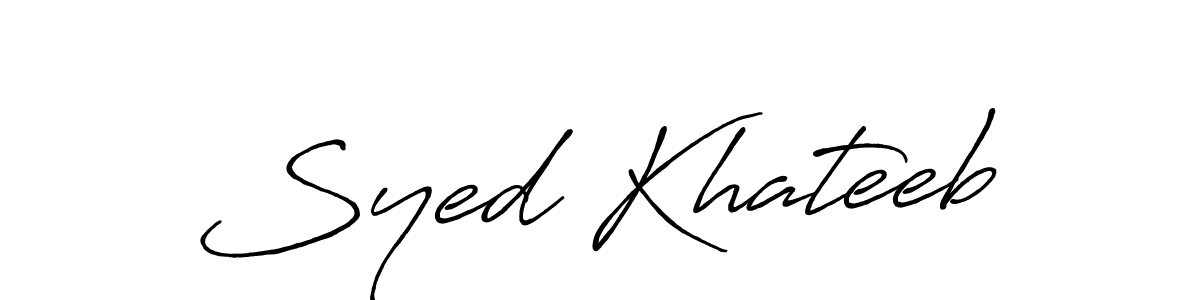 How to make Syed Khateeb signature? Antro_Vectra_Bolder is a professional autograph style. Create handwritten signature for Syed Khateeb name. Syed Khateeb signature style 7 images and pictures png