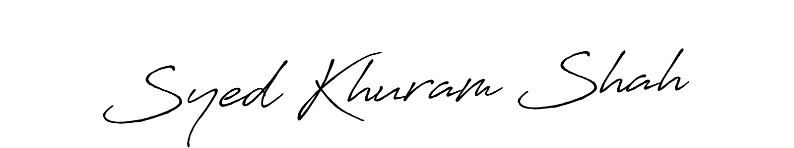 This is the best signature style for the Syed Khuram Shah name. Also you like these signature font (Antro_Vectra_Bolder). Mix name signature. Syed Khuram Shah signature style 7 images and pictures png