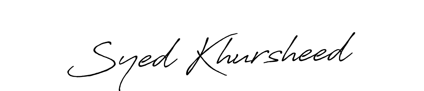 Syed Khursheed stylish signature style. Best Handwritten Sign (Antro_Vectra_Bolder) for my name. Handwritten Signature Collection Ideas for my name Syed Khursheed. Syed Khursheed signature style 7 images and pictures png