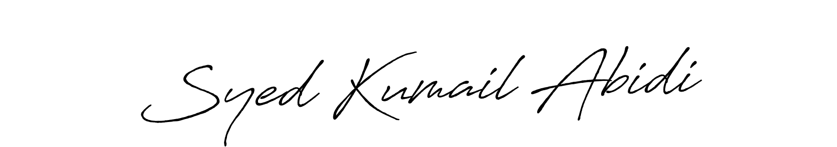 Use a signature maker to create a handwritten signature online. With this signature software, you can design (Antro_Vectra_Bolder) your own signature for name Syed Kumail Abidi. Syed Kumail Abidi signature style 7 images and pictures png
