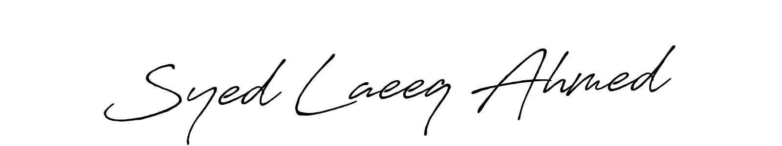 Also You can easily find your signature by using the search form. We will create Syed Laeeq Ahmed name handwritten signature images for you free of cost using Antro_Vectra_Bolder sign style. Syed Laeeq Ahmed signature style 7 images and pictures png