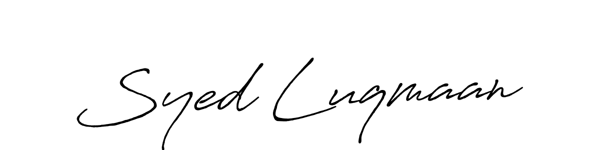 Also we have Syed Luqmaan name is the best signature style. Create professional handwritten signature collection using Antro_Vectra_Bolder autograph style. Syed Luqmaan signature style 7 images and pictures png