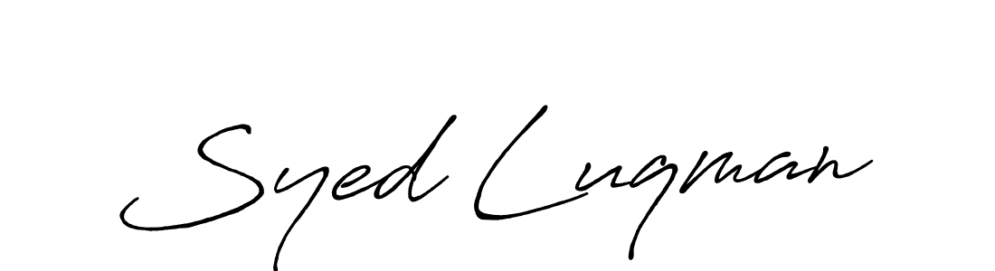 How to make Syed Luqman signature? Antro_Vectra_Bolder is a professional autograph style. Create handwritten signature for Syed Luqman name. Syed Luqman signature style 7 images and pictures png