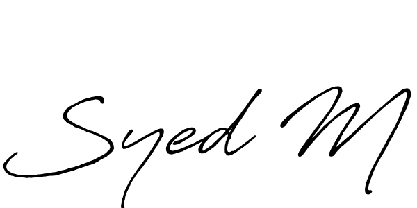 The best way (Antro_Vectra_Bolder) to make a short signature is to pick only two or three words in your name. The name Syed M include a total of six letters. For converting this name. Syed M signature style 7 images and pictures png