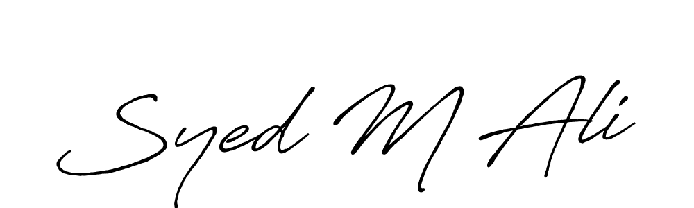 How to make Syed M Ali signature? Antro_Vectra_Bolder is a professional autograph style. Create handwritten signature for Syed M Ali name. Syed M Ali signature style 7 images and pictures png